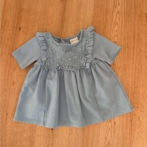 Rachel Zoe blue peplum top 2T EUC